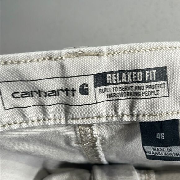 Carhartt Gray Relaxed Flat Front Flex Shorts Versatile Style Waist 46 - Picture 2 of 11